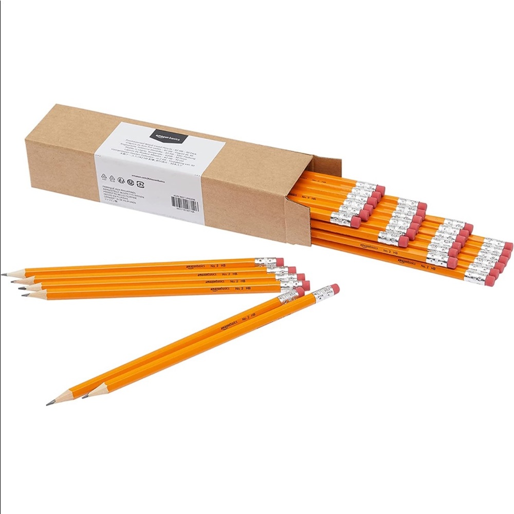 NWT Wood-Cased #2 HB Pencils, Yellow, Pack of 17 pencils.